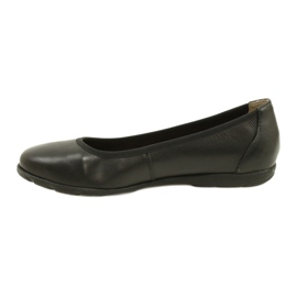 Bequeme Ballerinas Caprice aus Leder 22150-20 022 Schwarzes Nappaleder 2