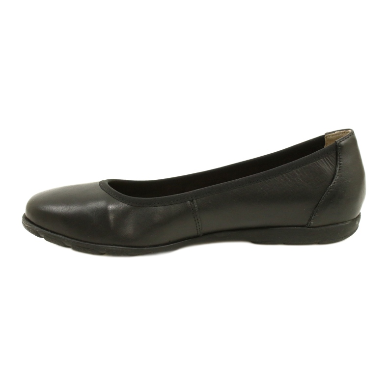Bequeme Ballerinas Caprice aus Leder 22150-20 022 Schwarzes Nappaleder 2