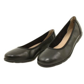 Bequeme Ballerinas Caprice aus Leder 22150-20 022 Schwarzes Nappaleder 3