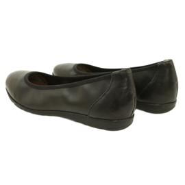 Bequeme Ballerinas Caprice aus Leder 22150-20 022 Schwarzes Nappaleder 4