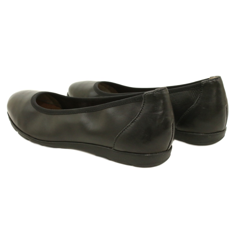Bequeme Ballerinas Caprice aus Leder 22150-20 022 Schwarzes Nappaleder 4