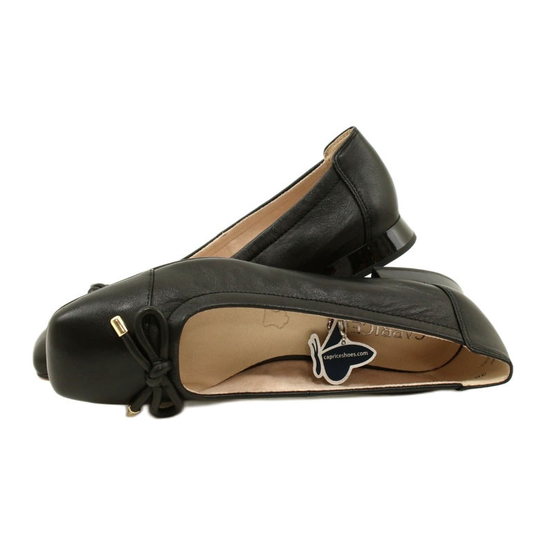 Caprice Ballerina Damenschuhe mit Schleife 9-22104-20 040 Schwarz 4