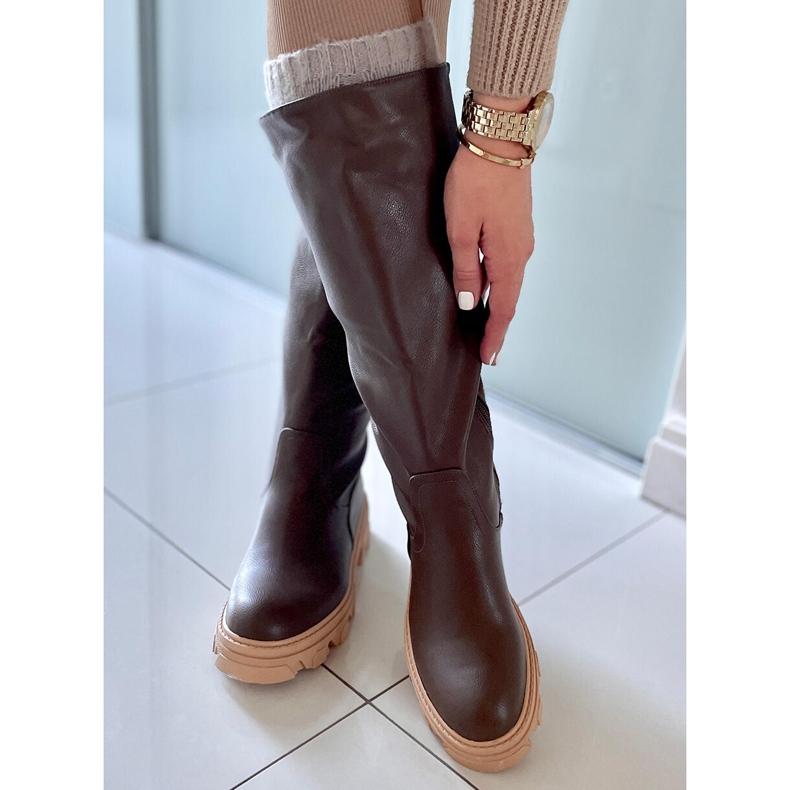 BM Hewes Army Green klobige Stiefel grün 1