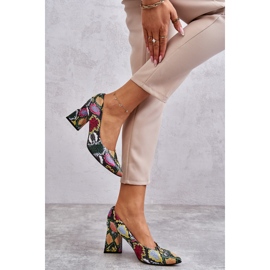 Lewski Shoes Lederpumps im Schlangenmuster Left Shoes 3277 Mehrfarbig 1