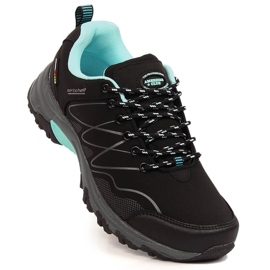 American Club wasserdichte Trekkingschuhe für Damen in Schwarz Mint grün 1