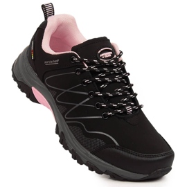 Schwarze, wasserdichte Damen-Trekkingschuhe von American Club rosa 1