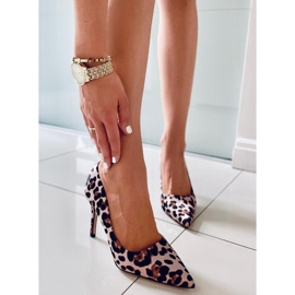 BM Damen-Stilettos Telisha Leopard beige braun 1