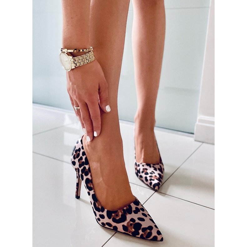BM Damen-Stilettos Telisha Leopard beige braun 1
