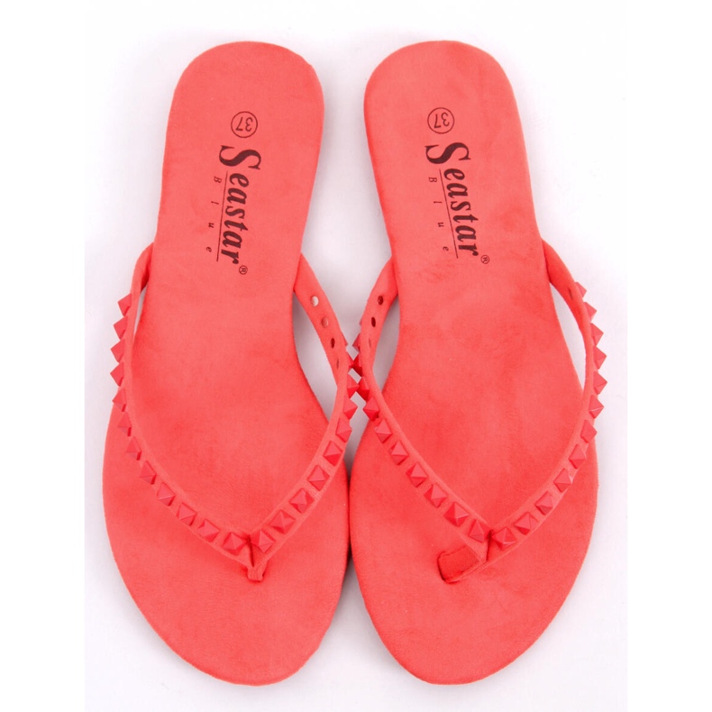 Flip-Flops mit DD26 Red Pyramidennieten rot 2