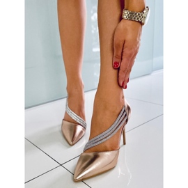 Lucille Champagne asymmetrische Absätze rosa 1