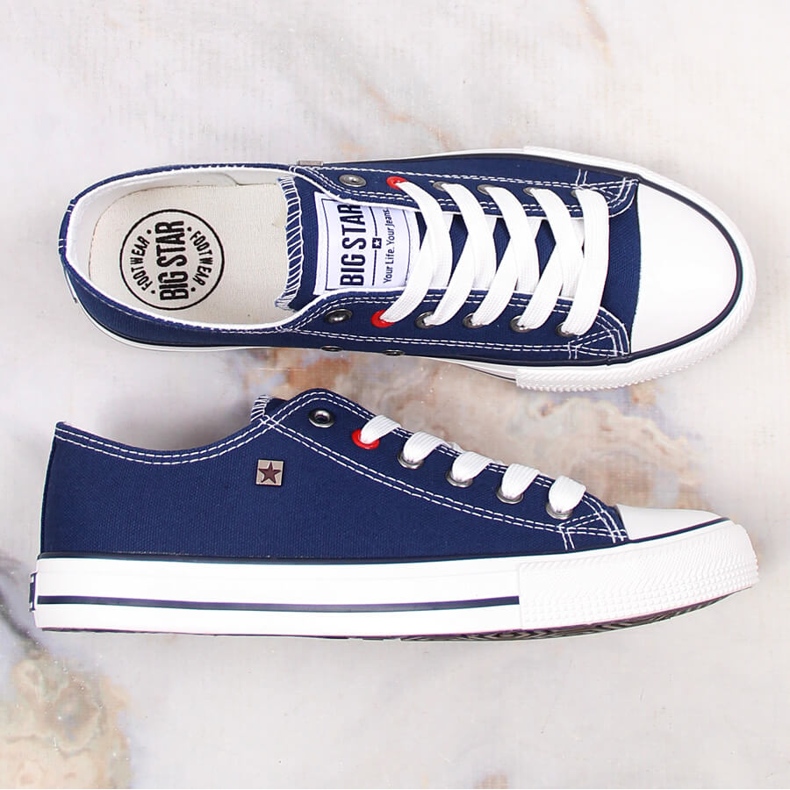 Marineblaue halbe Turnschuhe Big Star T274021 2