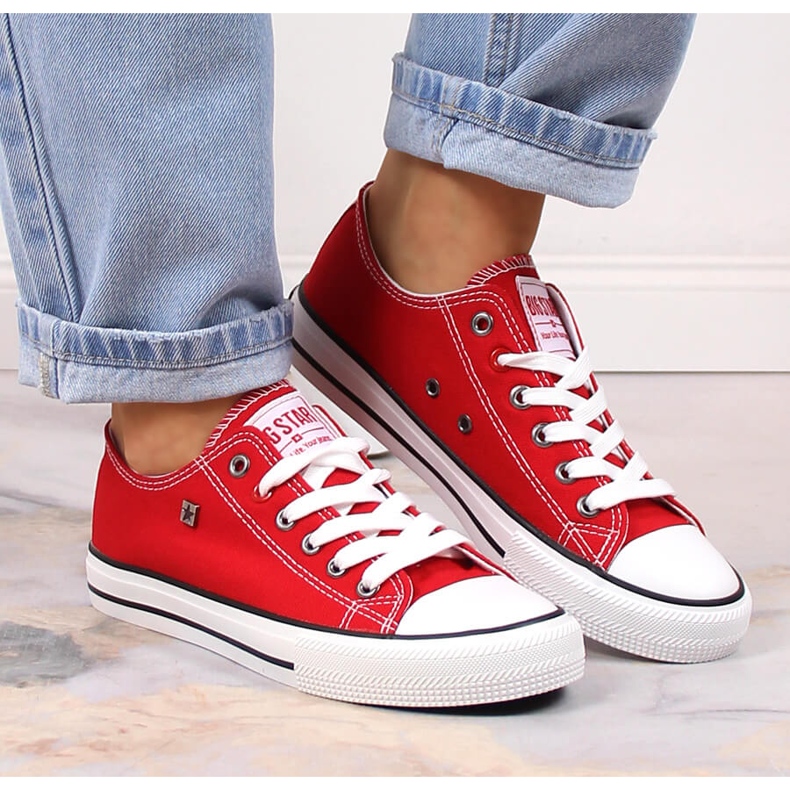 Rote halbe Turnschuhe Big Star T274020 1