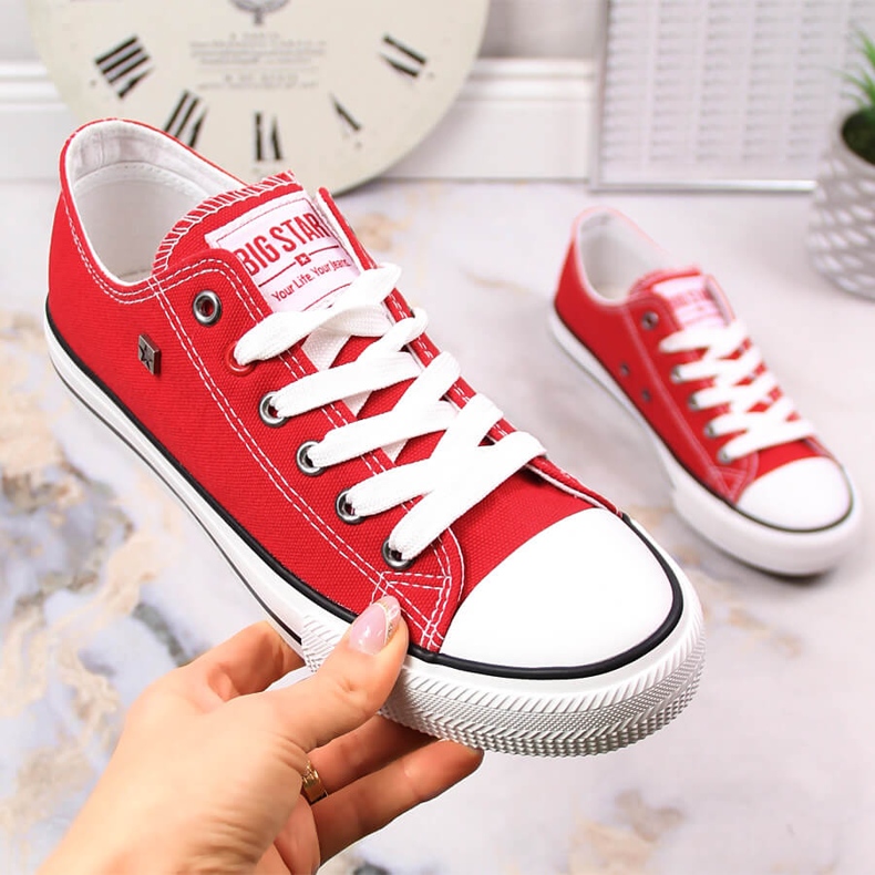 Rote halbe Turnschuhe Big Star T274020 2