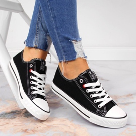 Schwarzer Textil-Low-Top-Sneaker NEWS 1