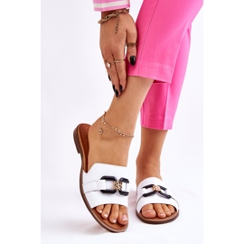 Lewski Shoes Leder Damenhausschuhe Leewski Schuhe 3270 Weiß 2