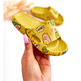 WJ1 Leichte Kinderhausschuhe Dinosaurier Gelb Astro 1
