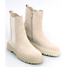 BM Kiely Beige hohe Stiefel 1