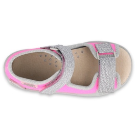 Befado Kinderschuhe 342P032 rosa silber- grau 3