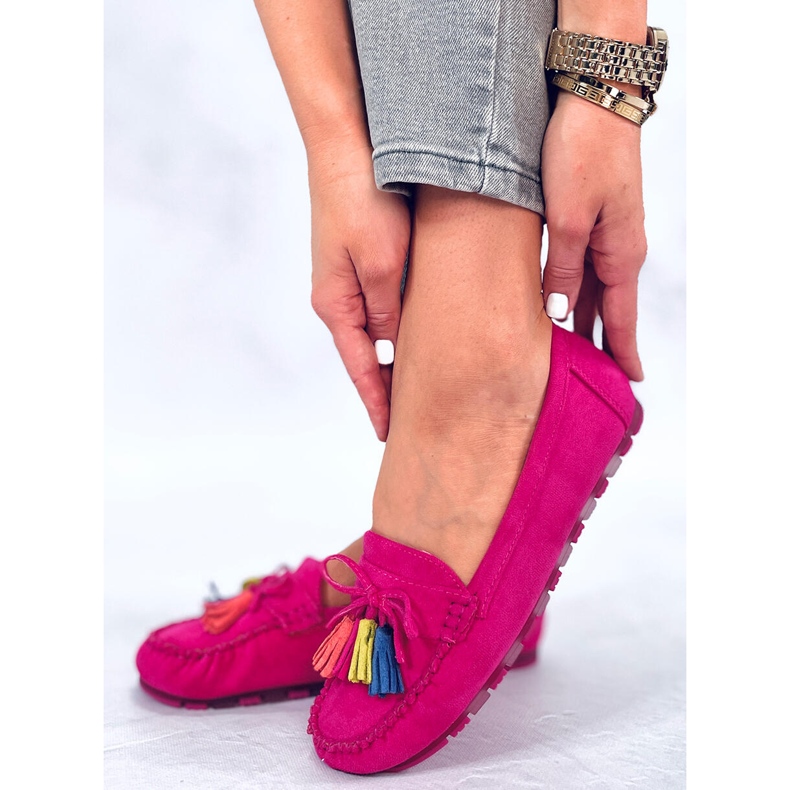 BM Tamla Fuchsia Loafer mit Fransen rosa 1