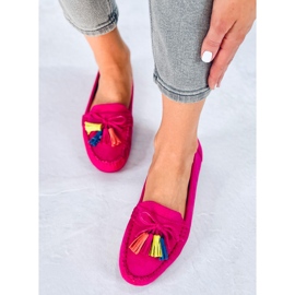 BM Tamla Fuchsia Loafer mit Fransen rosa 2