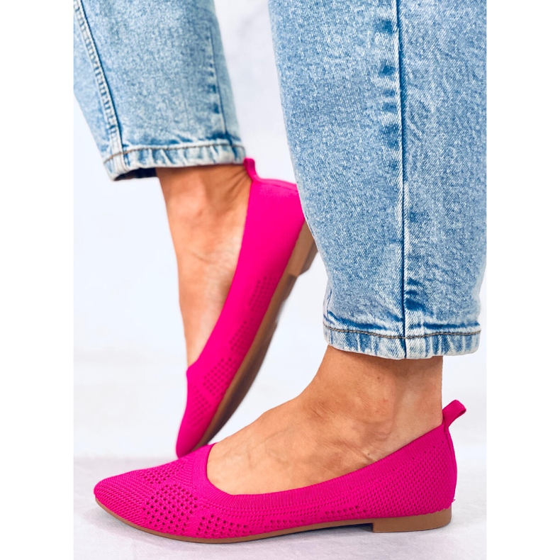 BM Durchbrochene Ballerinas Forlani Fuchsia rosa 2