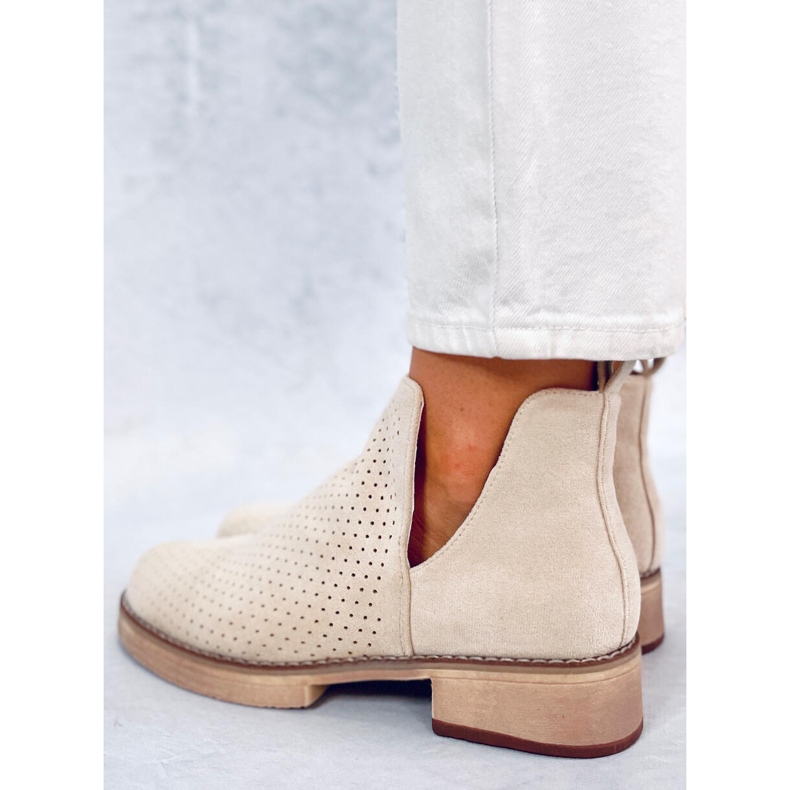 BM Durchbrochene Frühlingsstiefel Neve Beige 2