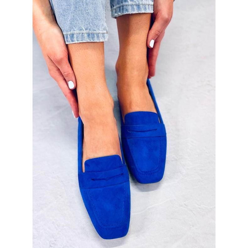 BM Klasse Blaue Wildleder-Loafer 2