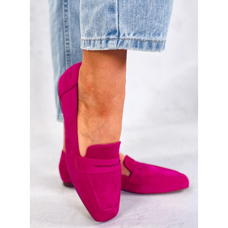 BM Klassische Wildleder-Loafer Class Fuchsia rosa 1
