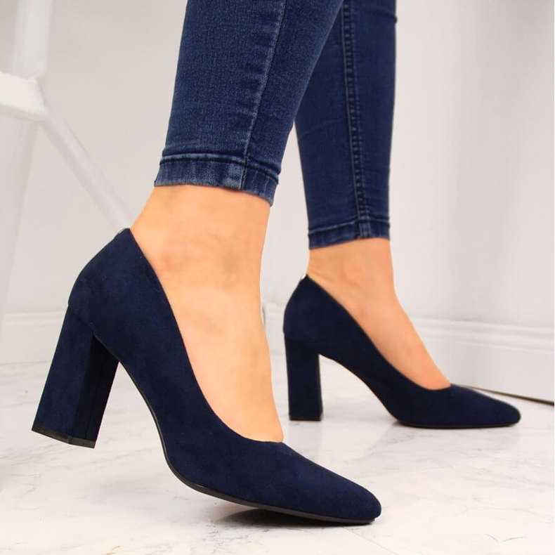 Pumps auf der post marineblau Sergio Leone 2