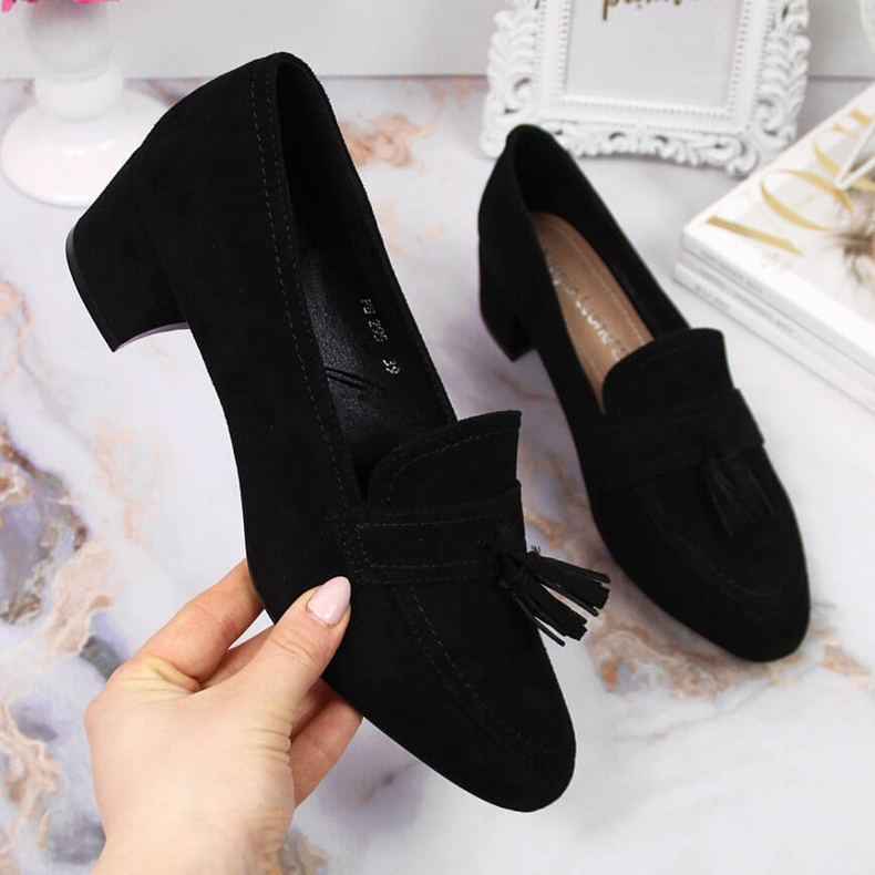 Damen-Brogues aus schwarzem Wildleder von Sergio Leone 1