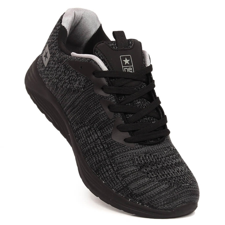 Bequeme schwarze Laufsportschuhe NEWS 1