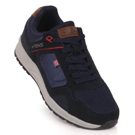 NEWS Sportschuhe aus marineblauem Leder für Herren 1