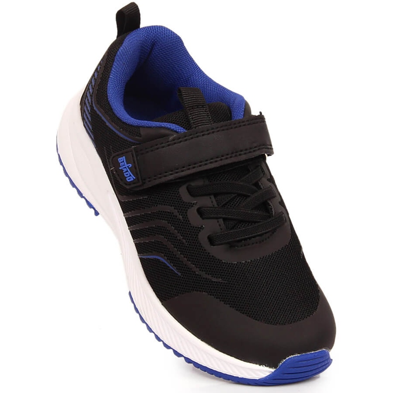 Schwarze Sportschuhe für Kinder mit Klettverschluss Befado 1