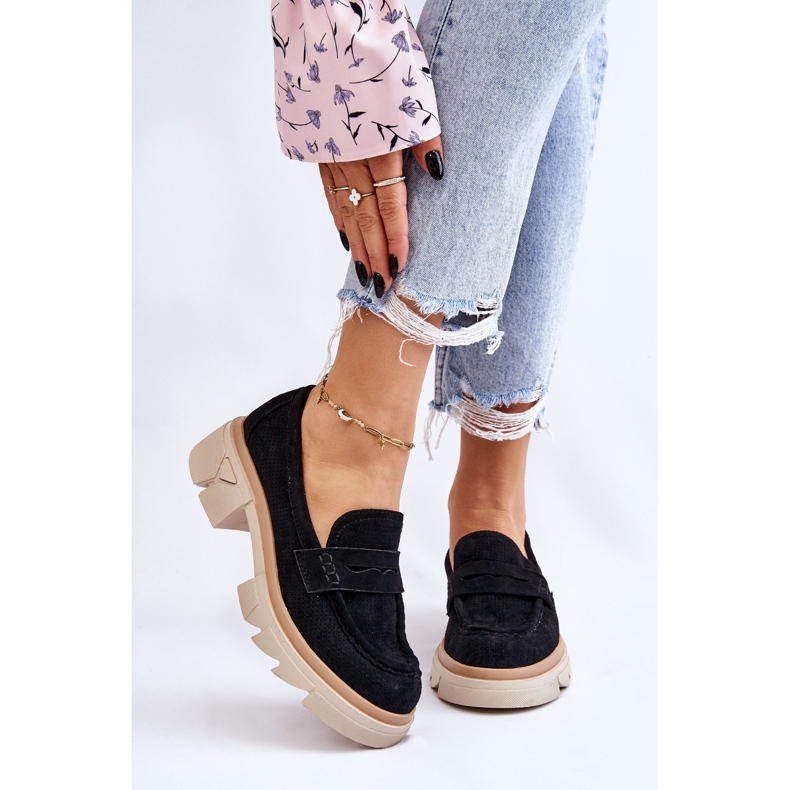 PM1 Loafer für Damen mit flachem Absatz Schwarz Fletcher 2