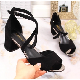 Vinceza 20193 Wildleder-Sandalen für Damen schwarz 1