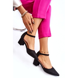 PG1 Modische glänzende Pumps mit niedrigem Absatz Schwarz Leilany 4