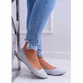 Glitzer-Silber-Ballerinas für Damen 3