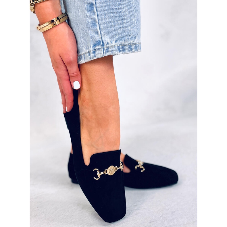 BM Damen-Loafer Rhona Black mit Schnalle schwarz 1