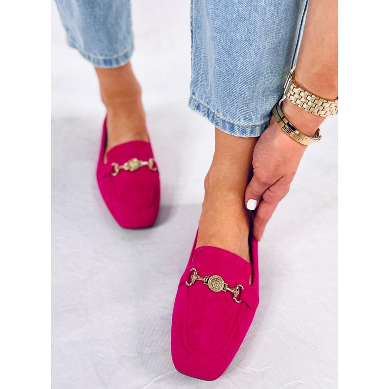 BM Rhona Fushia Damen-Loafer mit Schnalle rosa 2