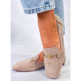 BM Rhona Khaki Damen-Schnallenloafer beige 1