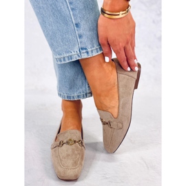 BM Rhona Khaki Damen-Schnallenloafer beige 2