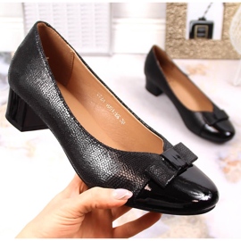 Schwarze Damenpumps mit hohem Absatz Vinceza 10517 1