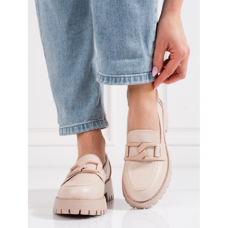 Goodin Beigefarbene Shelovet-Plateauschuhe für Damen 1