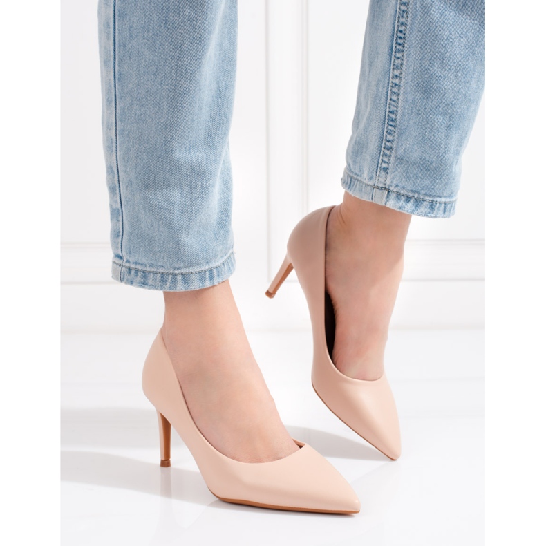 Shelovet Damen High Heels Beige Klassiker 1