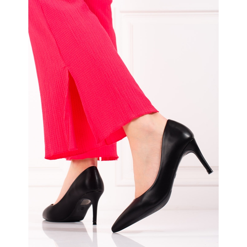 Schwarze klassische Damen High Heels von Shelovet 2