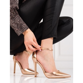 Goldene Shelovet-Absätze für Damen, die um den Knöchel befestigt werden 2