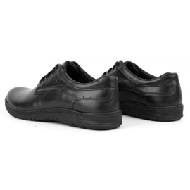 KOMODO Herren Casual Lederschuhe 921K schwarz 4