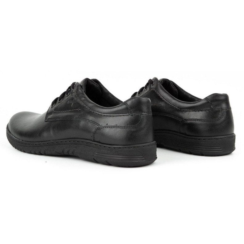 KOMODO Herren Casual Lederschuhe 921K schwarz 4