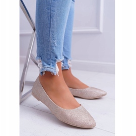 PS1 Damen Ballerinas Glitzer Golden Fifi 3