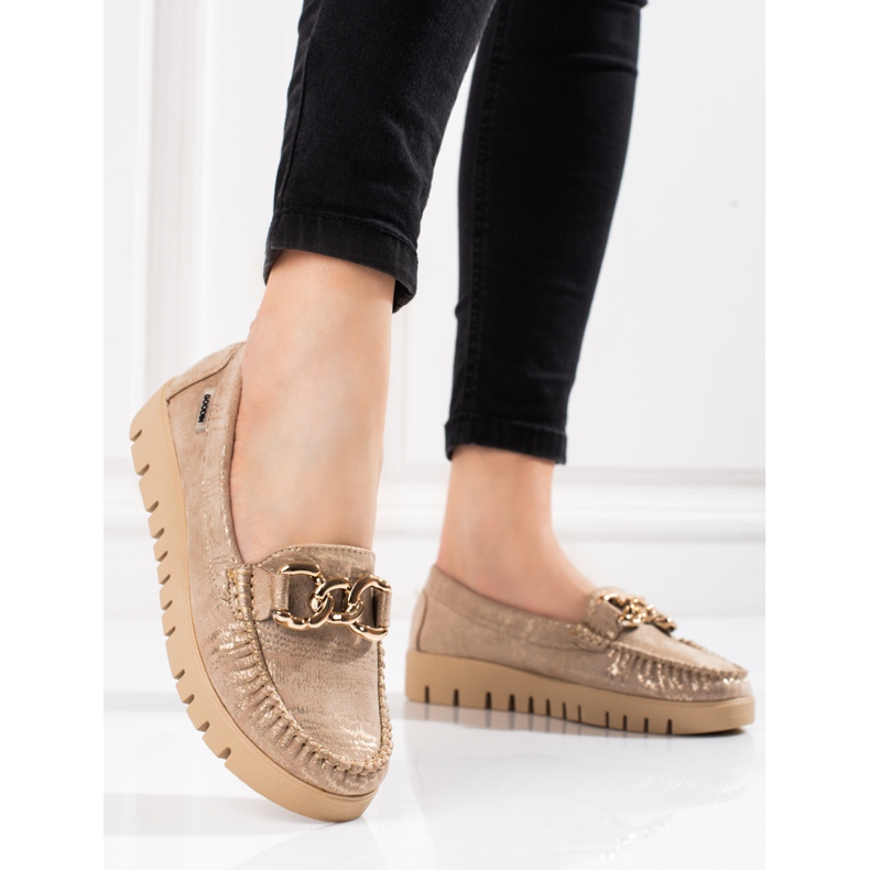 Goodin Damenmokassins Shelovet gold-beige golden 1